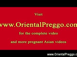 Asian pregnant gets pussy ravaged